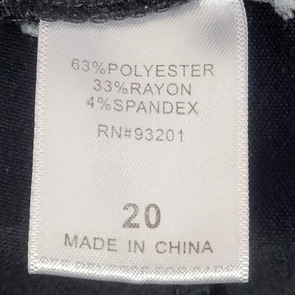 dots Straight Leg Black Dress Pants Size 20 - Picture 5 of 7